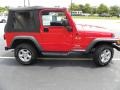 2006 Flame Red Jeep Wrangler X 4x4  photo #10