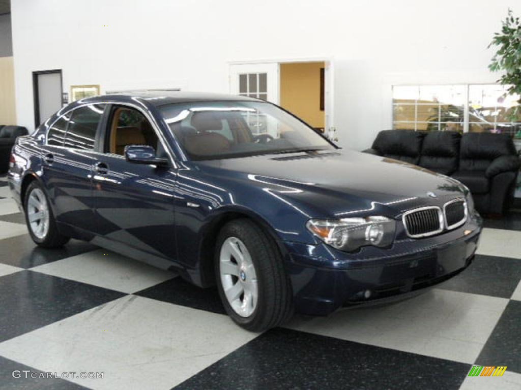 2002 7 Series 745i Sedan - Toledo Blue Metallic / Natural Brown photo #3