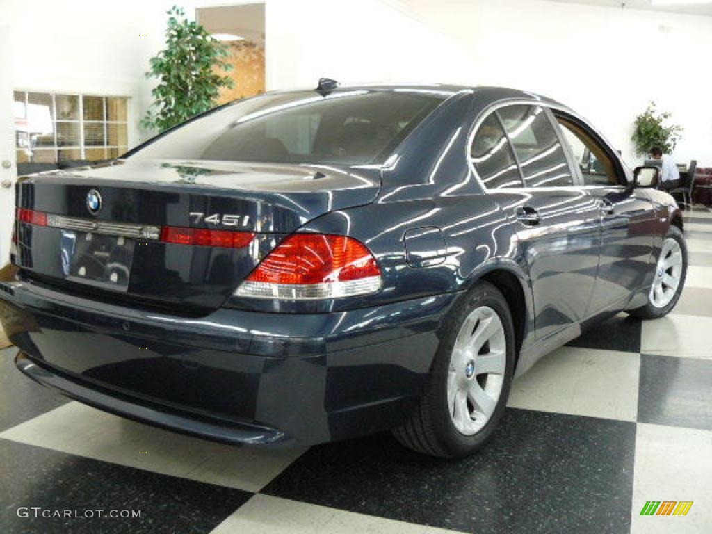 2002 7 Series 745i Sedan - Toledo Blue Metallic / Natural Brown photo #5