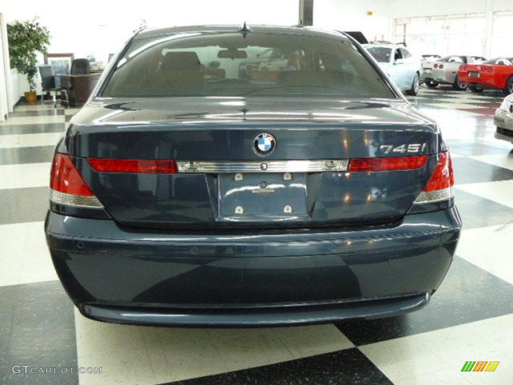 2002 7 Series 745i Sedan - Toledo Blue Metallic / Natural Brown photo #6