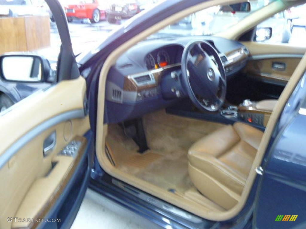 2002 7 Series 745i Sedan - Toledo Blue Metallic / Natural Brown photo #9