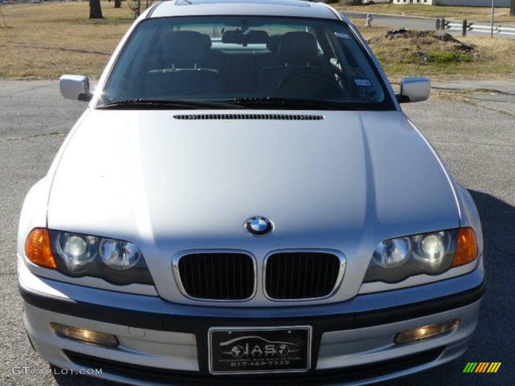 2000 3 Series 323i Sedan - Titanium Silver Metallic / Grey photo #2