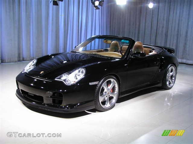 2004 911 Turbo Cabriolet - Black / Natural Leather Brown photo #1