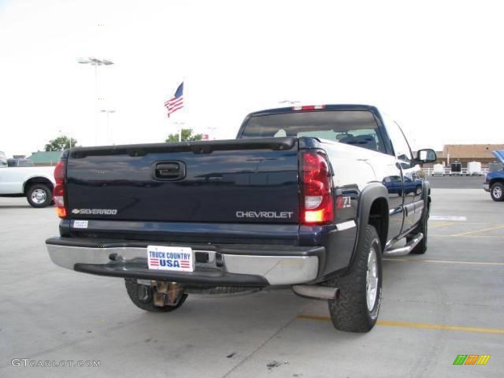 2005 Silverado 1500 Z71 Extended Cab 4x4 - Dark Blue Metallic / Tan photo #5