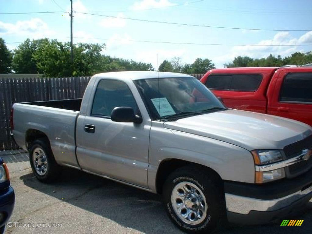 2005 Silverado 1500 Regular Cab - Silver Birch Metallic / Dark Charcoal photo #3