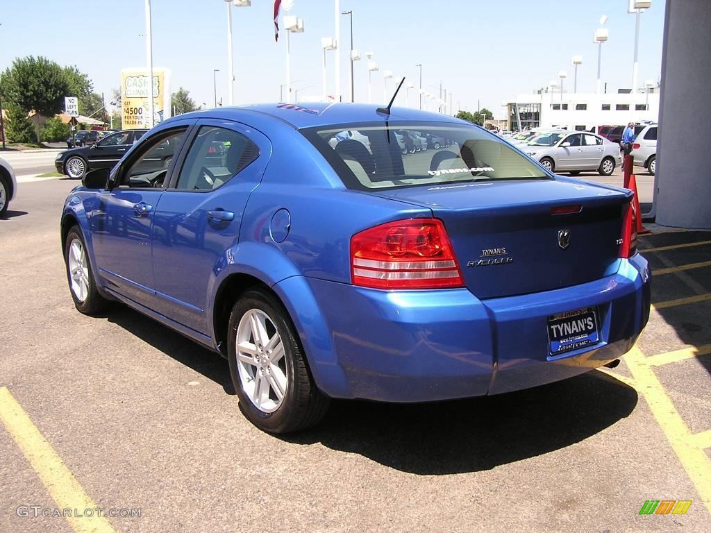 2008 Avenger SXT - Marathon Blue Pearl / Dark Slate Gray/Light Slate Gray photo #4