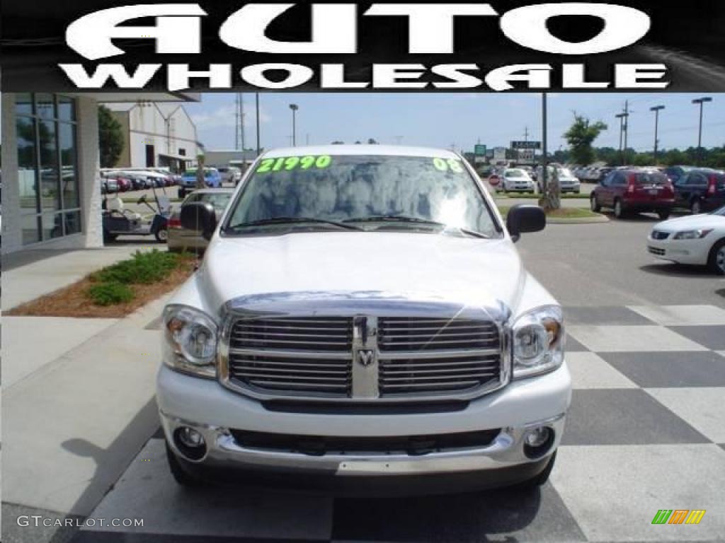 2008 Ram 1500 Big Horn Edition Quad Cab - Bright White / Khaki photo #2