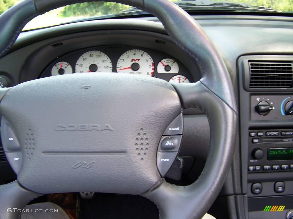 2004 Ford Mustang Cobra Convertible Dark Charcoal/Mystichrome Steering Wheel Photo #15440031