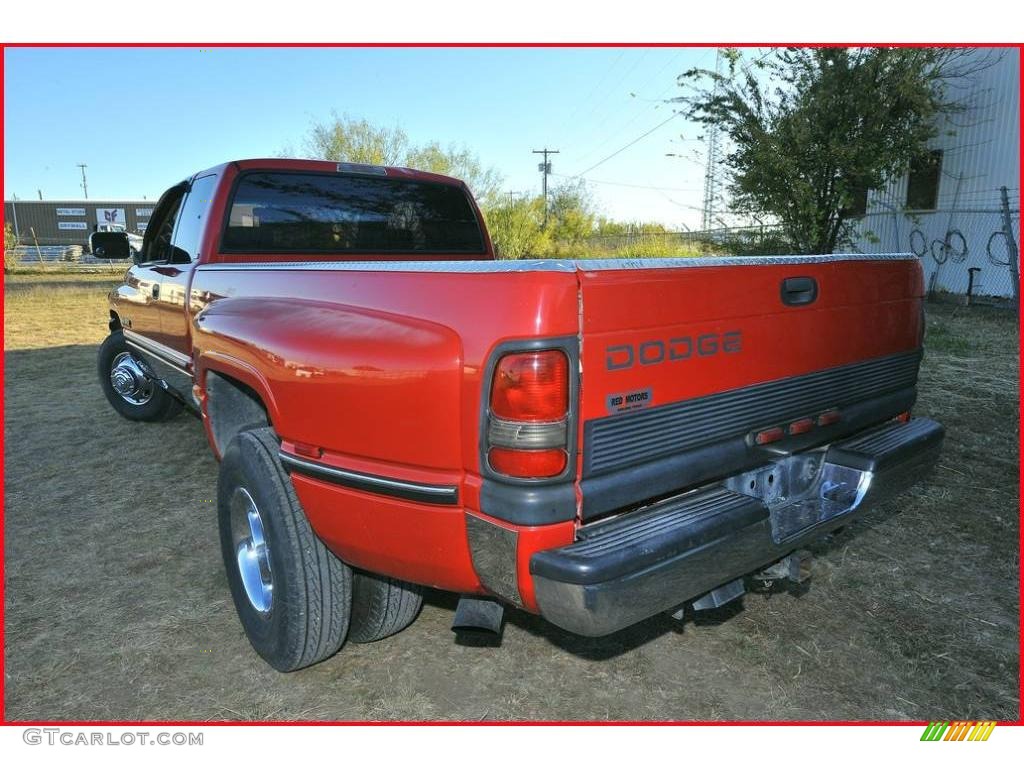 1997 Ram 3500 Laramie Extended Cab Dually - Flame Red / Gray photo #3