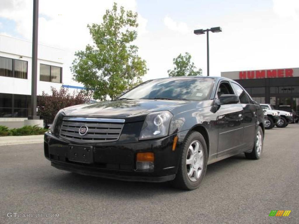 2003 CTS Sedan - Sable Black / Light Gray/Ebony photo #2