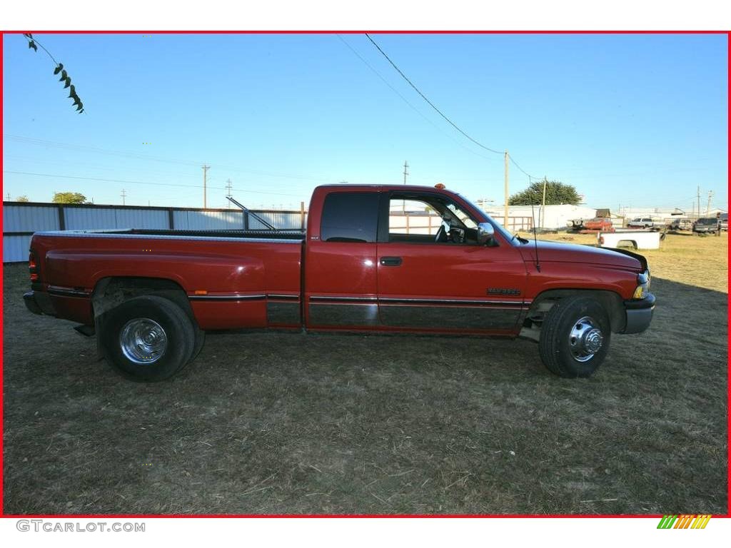 1997 Ram 3500 Laramie Extended Cab Dually - Flame Red / Gray photo #8