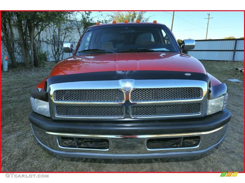 1997 Ram 3500 Laramie Extended Cab Dually - Flame Red / Gray photo #10