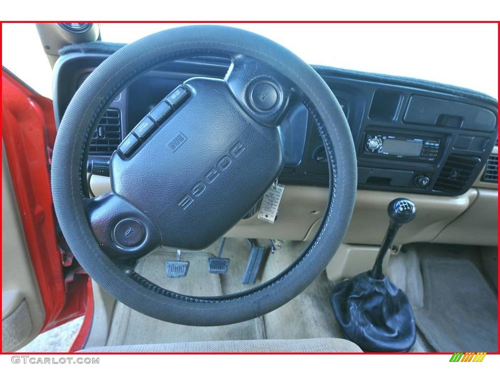1997 Ram 3500 Laramie Extended Cab Dually - Flame Red / Gray photo #21