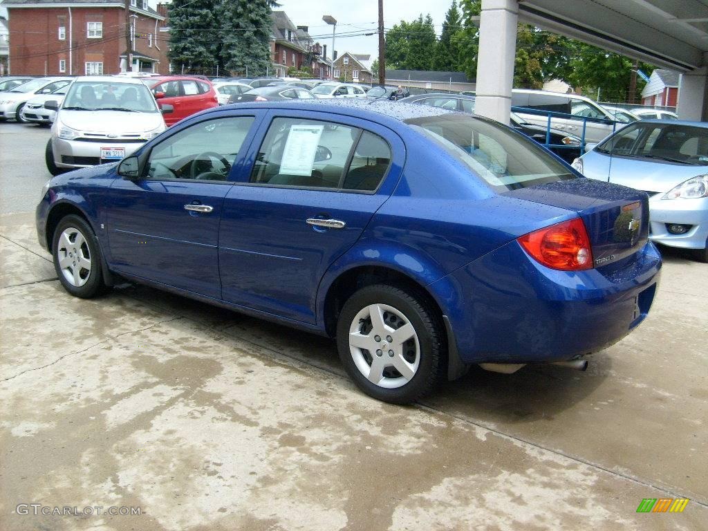 2007 Cobalt LS Sedan - Laser Blue Metallic / Gray photo #2
