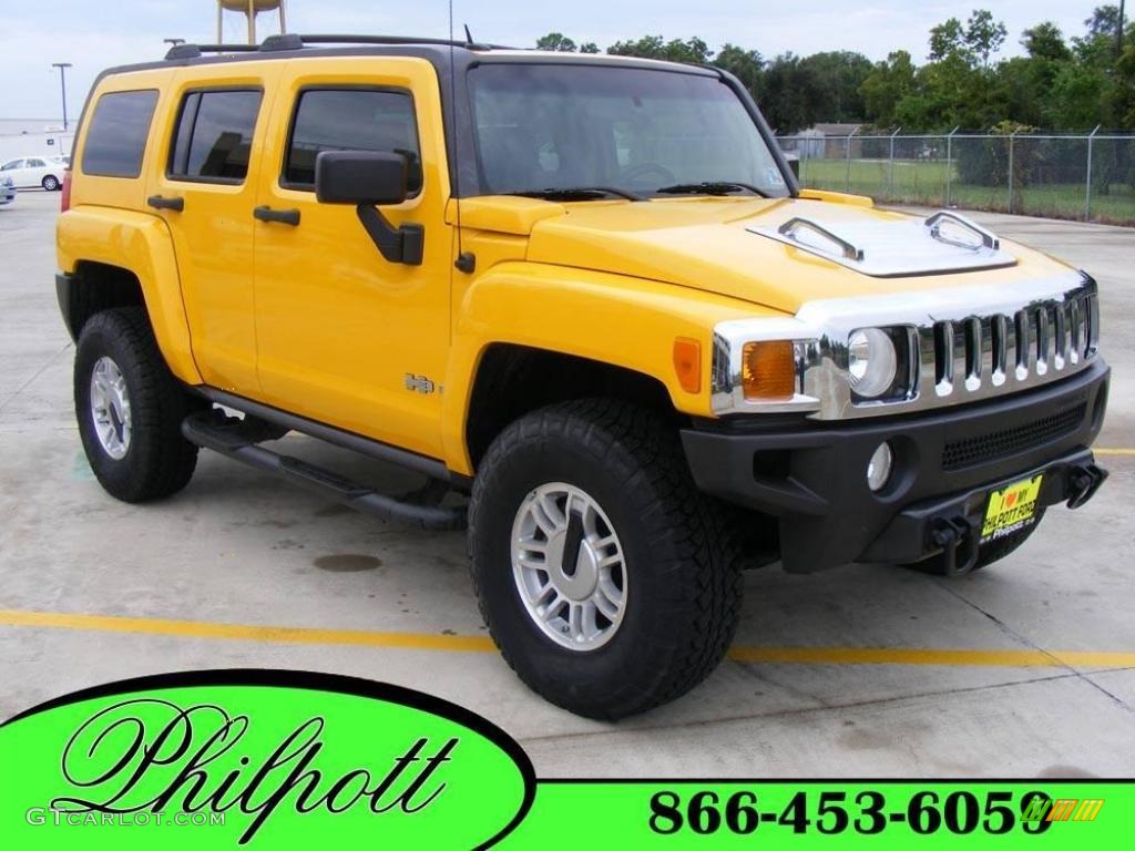 2006 H3  - Yellow / Ebony Black/Pewter Gray photo #1
