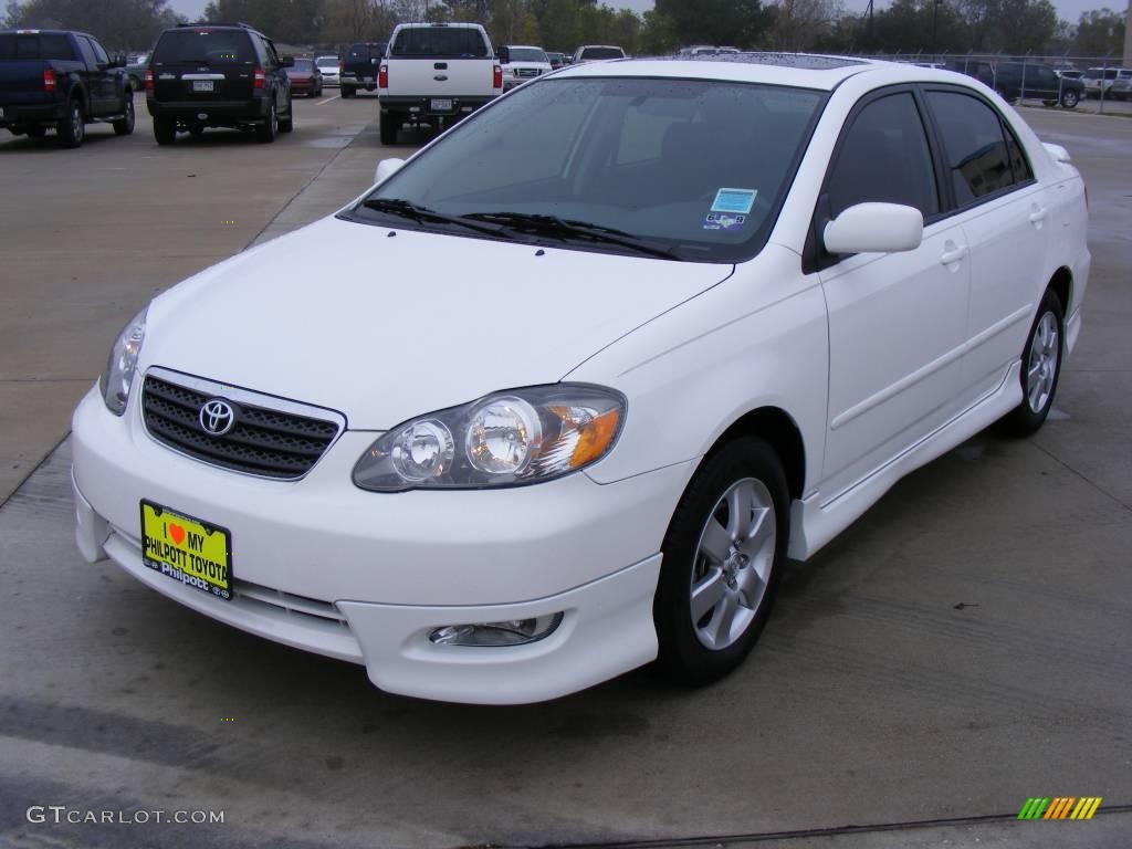 2008 Corolla S - Super White / Dark Charcoal photo #1