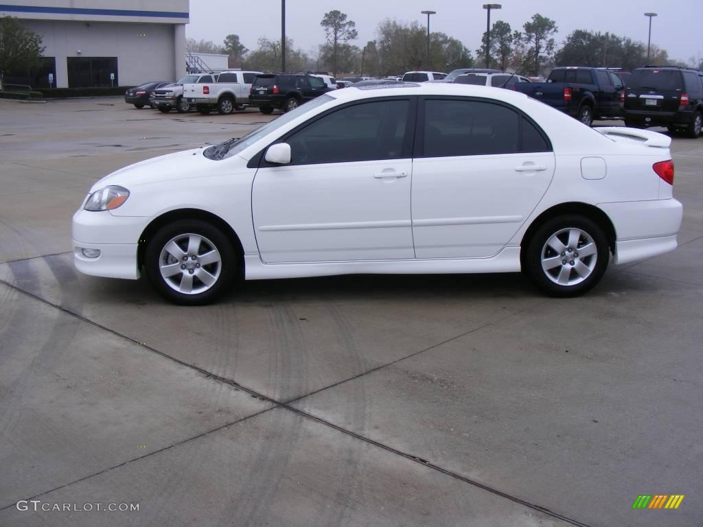 2008 Corolla S - Super White / Dark Charcoal photo #2