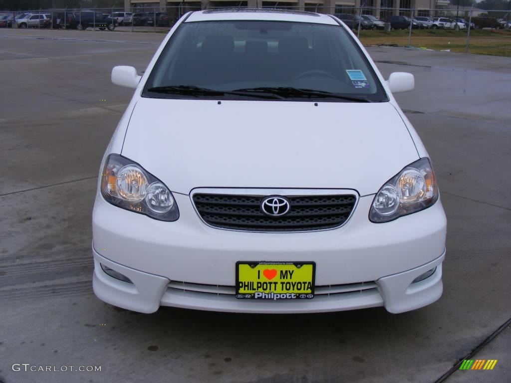 2008 Corolla S - Super White / Dark Charcoal photo #3