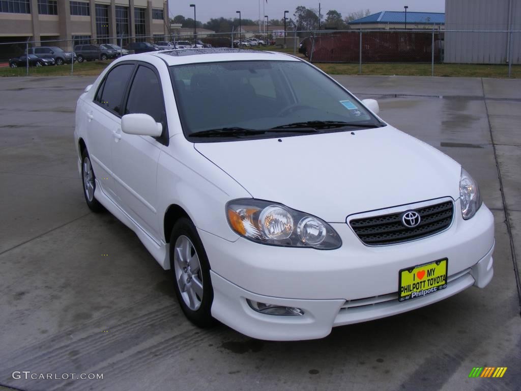 2008 Corolla S - Super White / Dark Charcoal photo #4