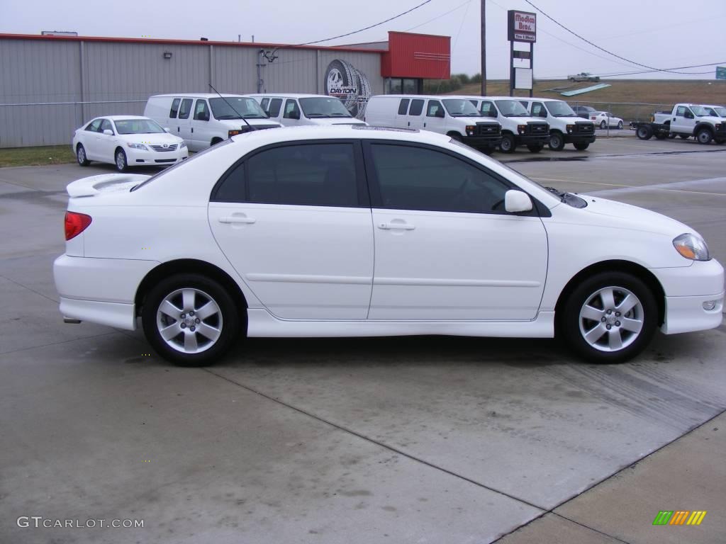 2008 Corolla S - Super White / Dark Charcoal photo #5