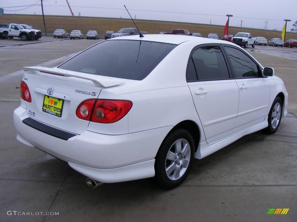 2008 Corolla S - Super White / Dark Charcoal photo #6