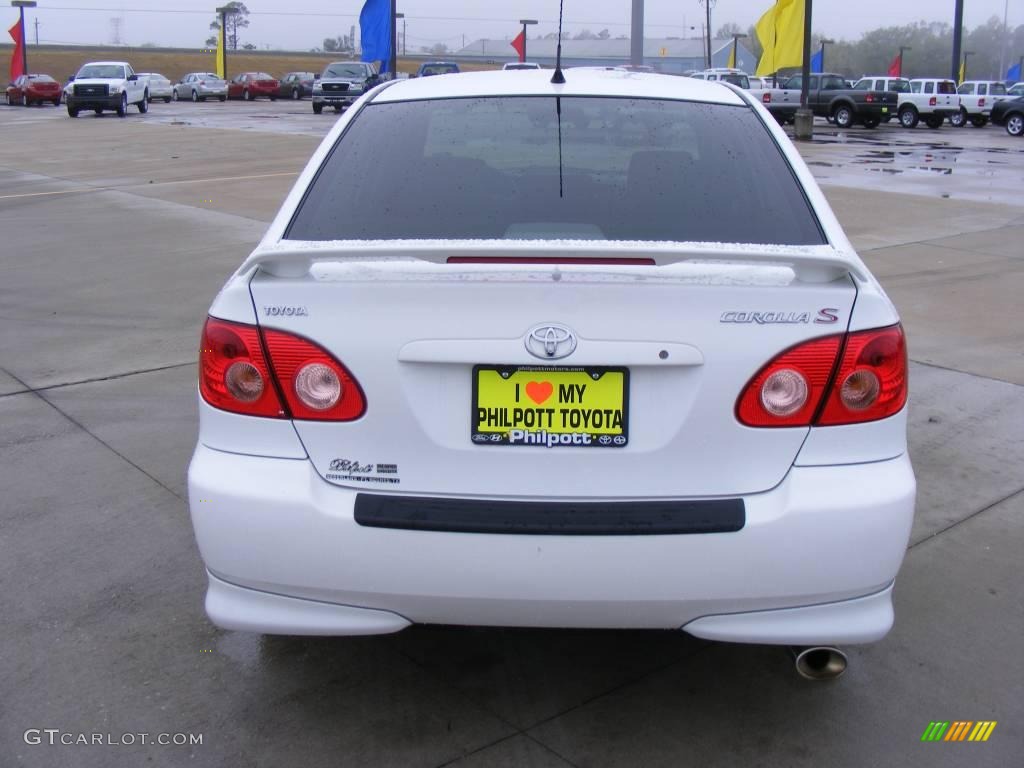 2008 Corolla S - Super White / Dark Charcoal photo #7