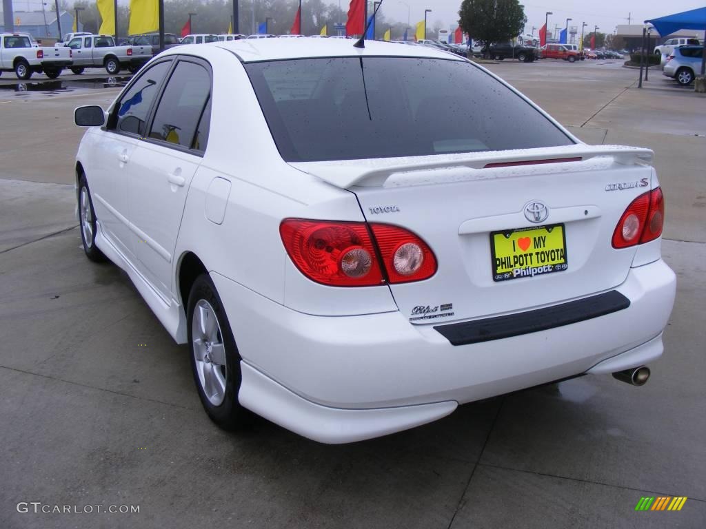 2008 Corolla S - Super White / Dark Charcoal photo #8