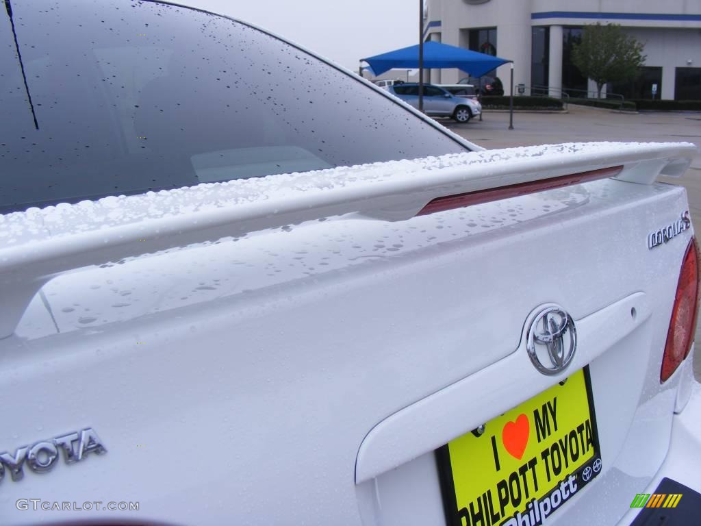 2008 Corolla S - Super White / Dark Charcoal photo #10