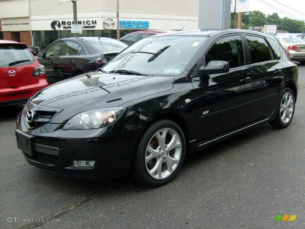 2007 MAZDA3 s Grand Touring Hatchback - Black Mica / Black photo #1