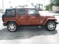 2007 Red Rock Crystal Pearl Jeep Wrangler Unlimited Sahara  photo #6