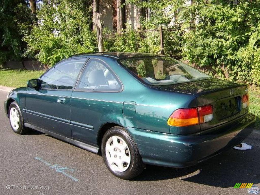 1998 Civic EX Coupe - Dark Green Pearl Metallic / Gray photo #3