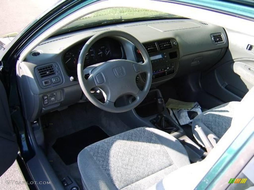 1998 Civic EX Coupe - Dark Green Pearl Metallic / Gray photo #5