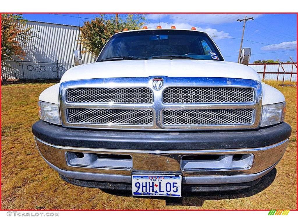 1996 Ram 3500 Laramie Extended Cab Dually - Stone White / Blue photo #10