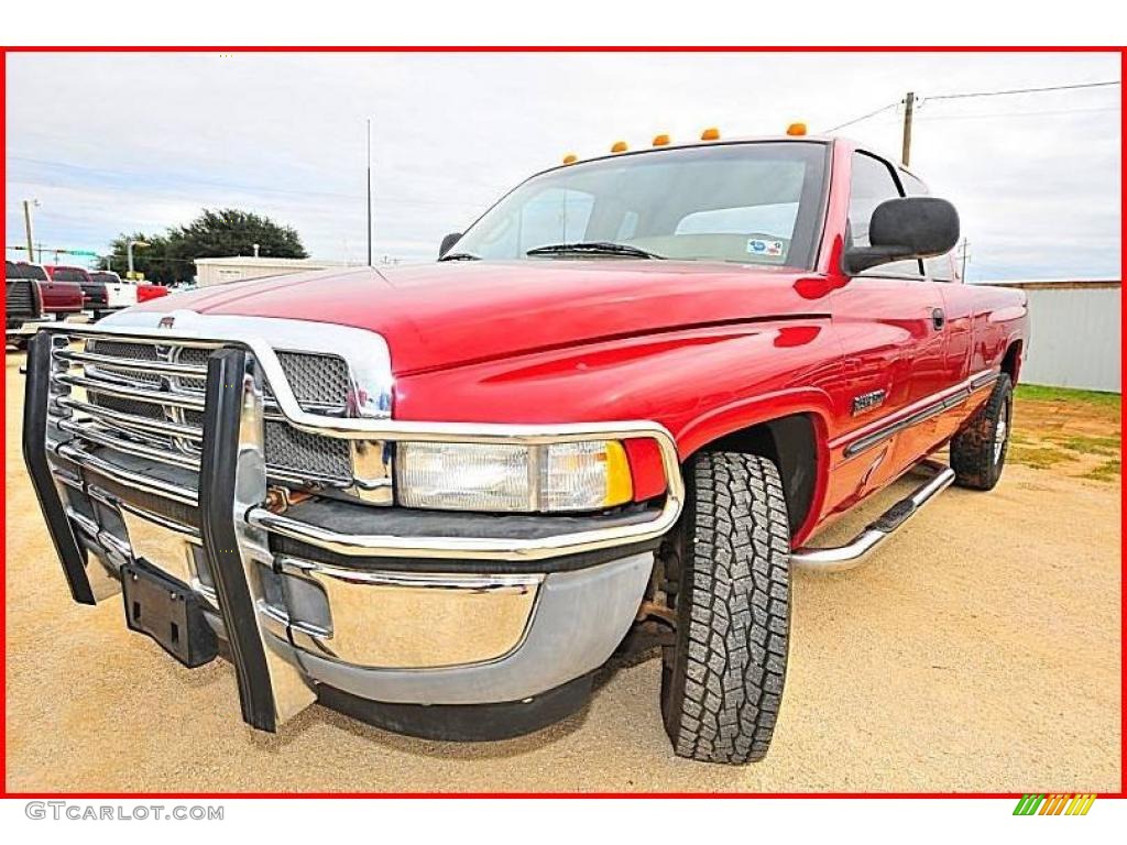 1998 Ram 2500 Laramie Extended Cab - Flame Red / Tan photo #1