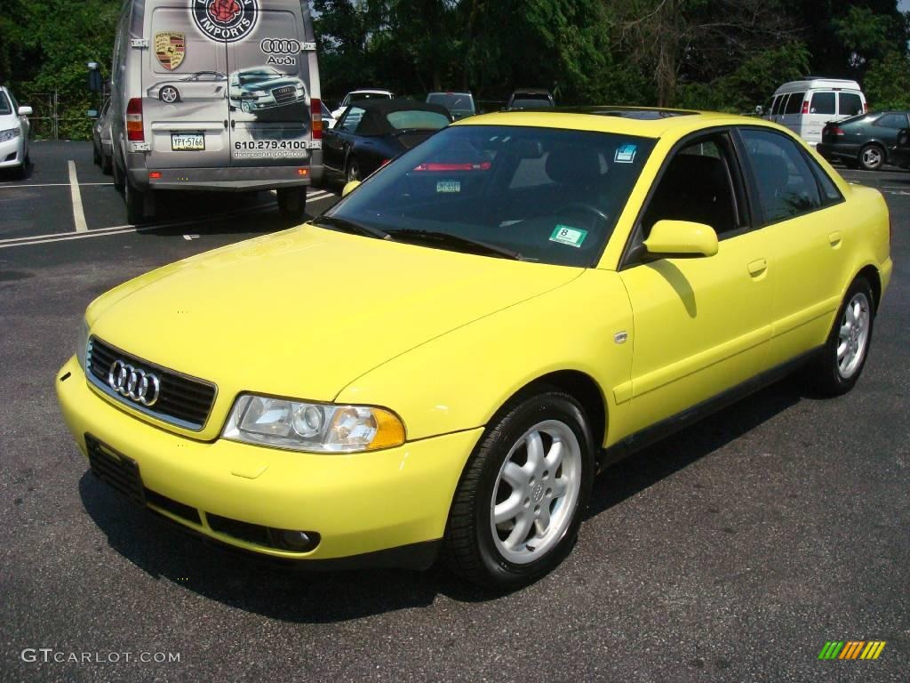 1999 A4 1.8T quattro Sedan - Brilliant Yellow / Onyx photo #1