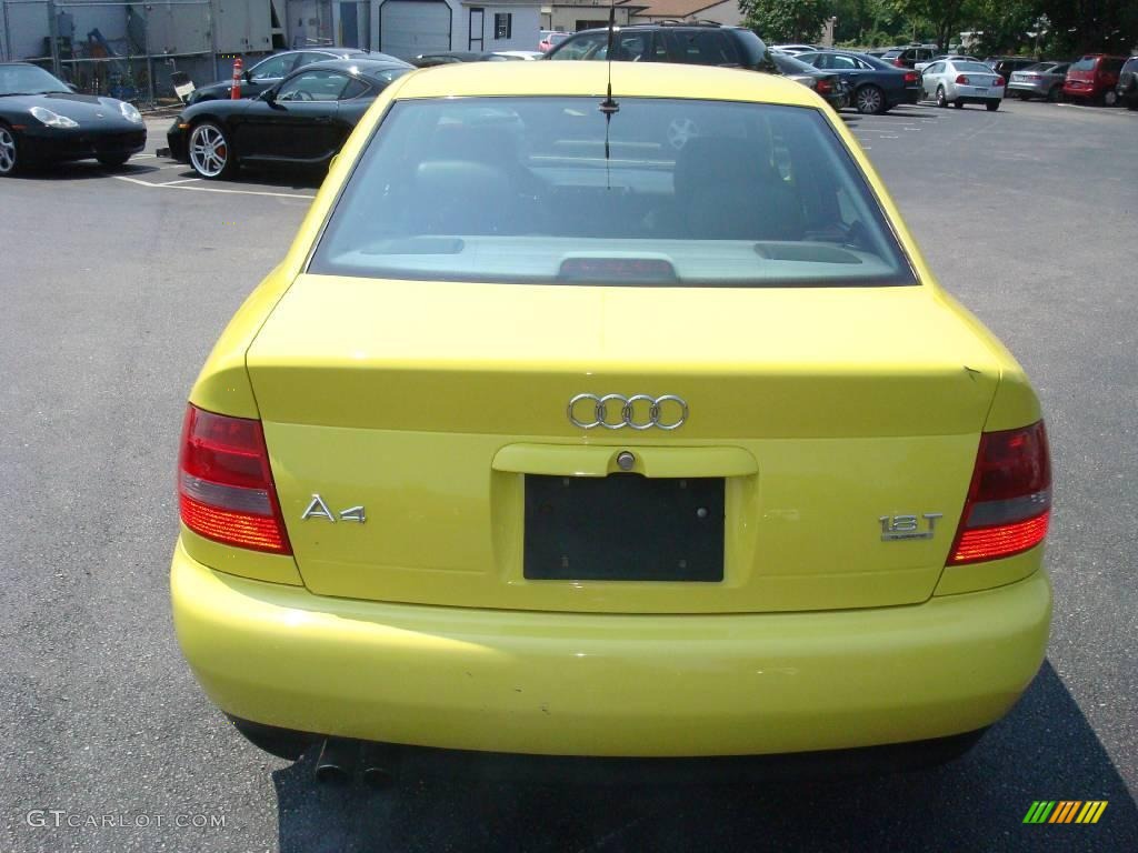 1999 A4 1.8T quattro Sedan - Brilliant Yellow / Onyx photo #8