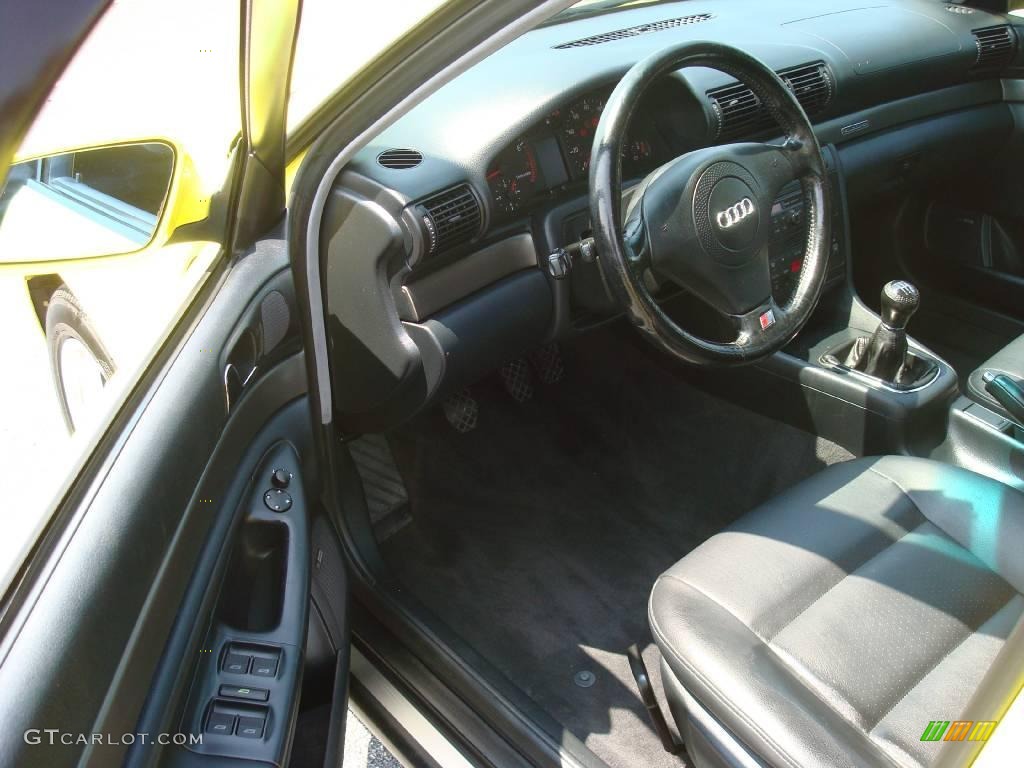 1999 A4 1.8T quattro Sedan - Brilliant Yellow / Onyx photo #12