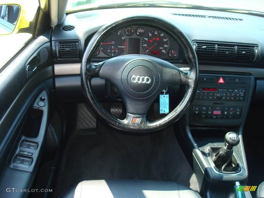 1999 A4 1.8T quattro Sedan - Brilliant Yellow / Onyx photo #38