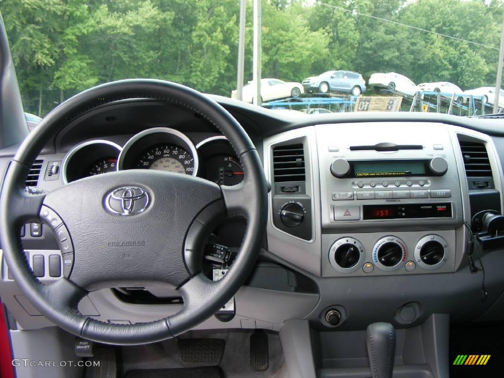 2008 Tacoma V6 SR5 Double Cab 4x4 - Impulse Red Pearl / Graphite Gray photo #8