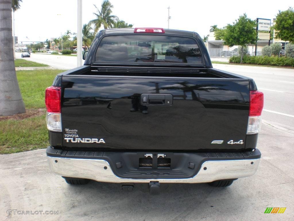 2010 Tundra Platinum CrewMax 4x4 - Black / Red Rock photo #2