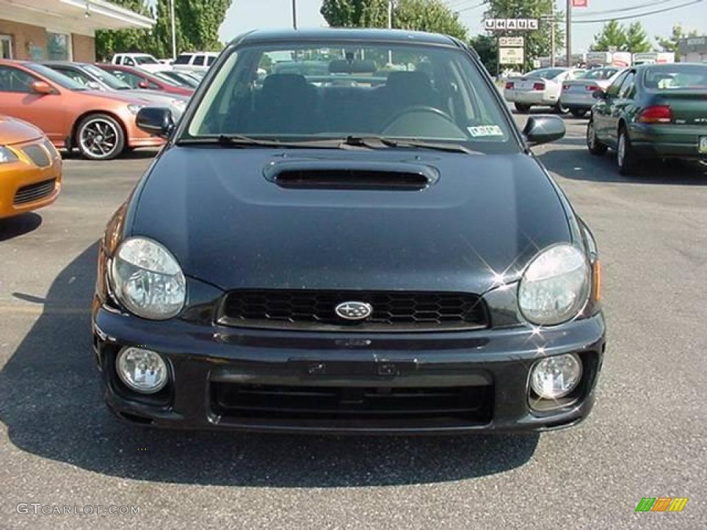 2002 Impreza WRX Sedan - Midnight Black Pearl / Black photo #2