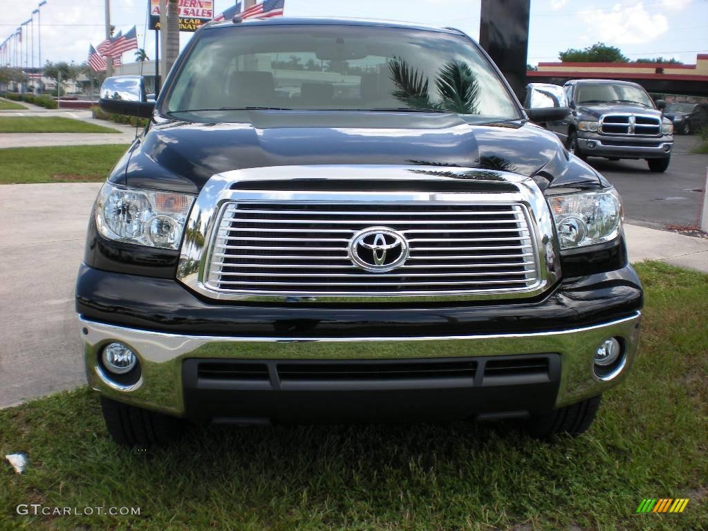 2010 Tundra Platinum CrewMax 4x4 - Black / Red Rock photo #13