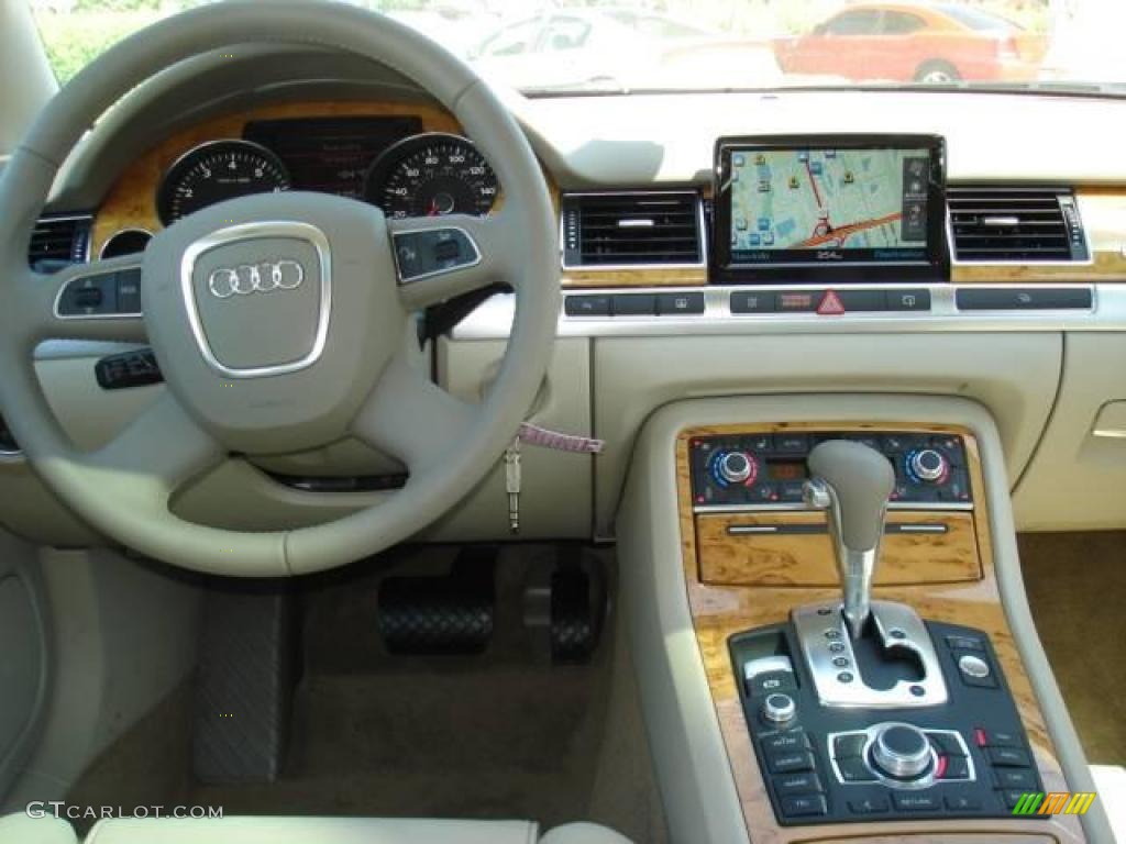 2009 A8 L 4.2 quattro - Ibis White / Linen Beige Valcona Leather photo #4