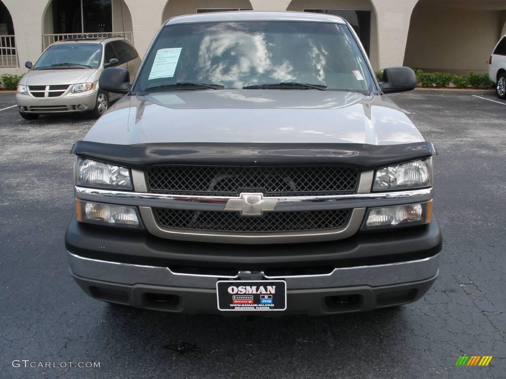 2003 Silverado 1500 LS Regular Cab 4x4 - Light Pewter Metallic / Dark Charcoal photo #8