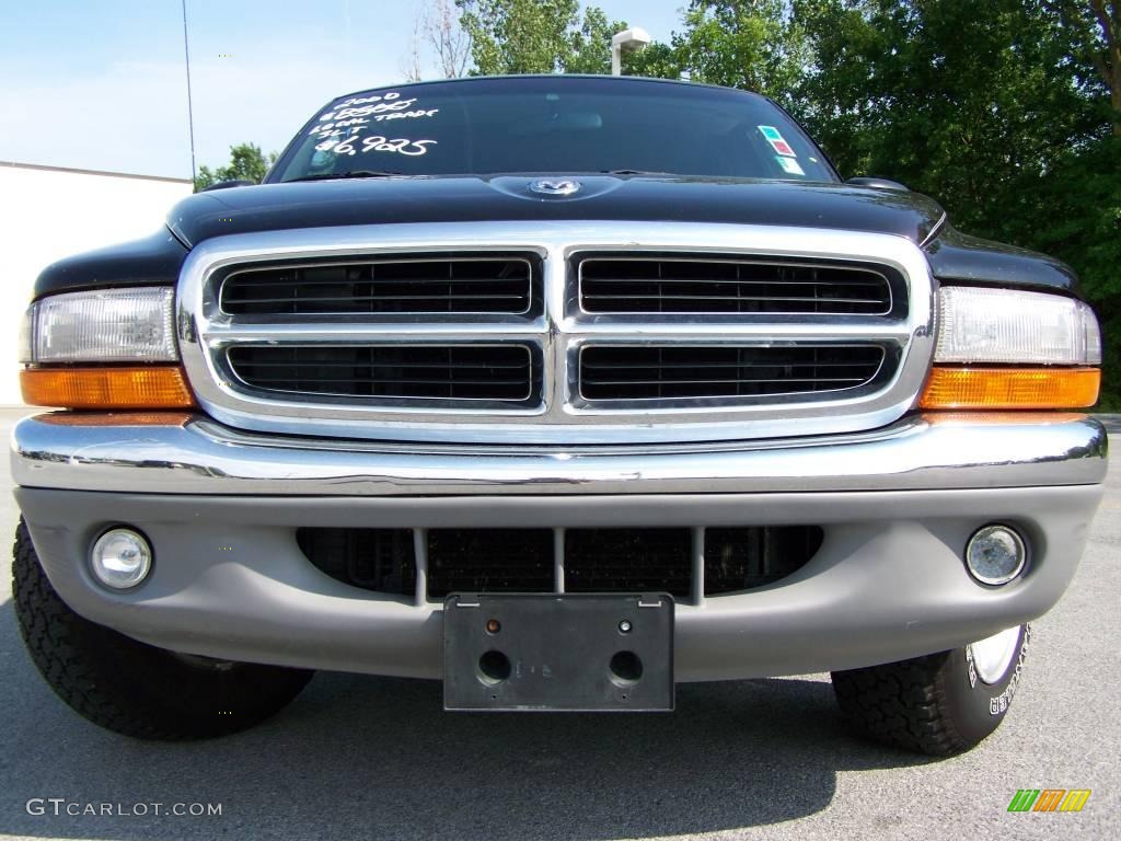 2000 Dakota SLT Extended Cab - Black / Agate photo #3