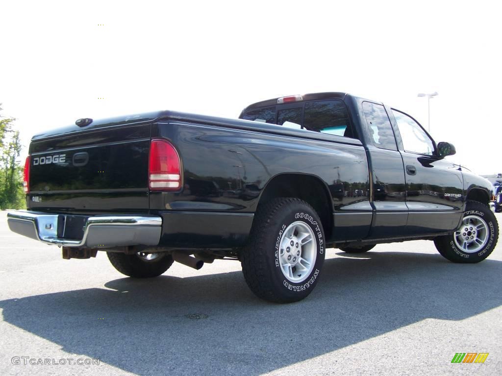 2000 Dakota SLT Extended Cab - Black / Agate photo #4