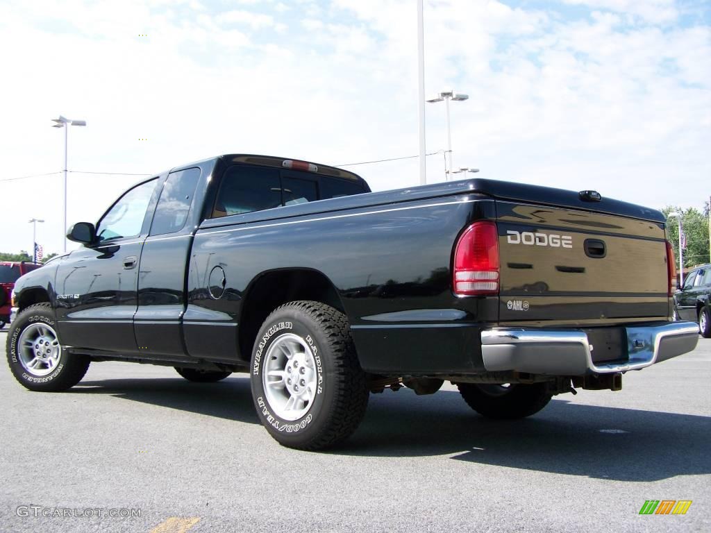 2000 Dakota SLT Extended Cab - Black / Agate photo #5