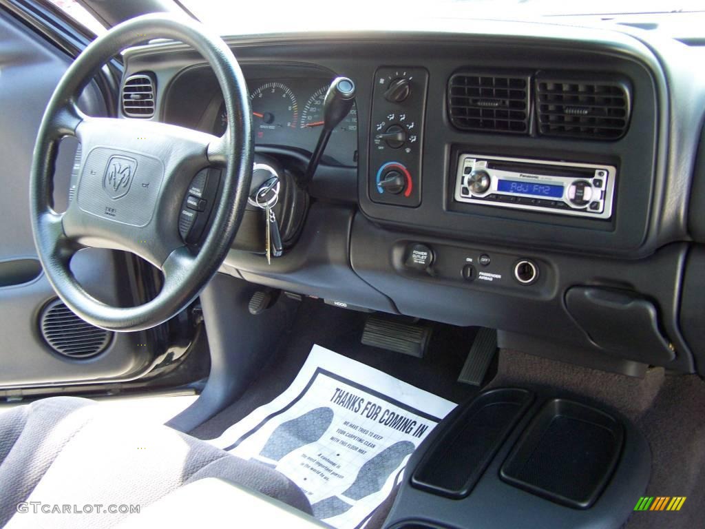 2000 Dakota SLT Extended Cab - Black / Agate photo #11
