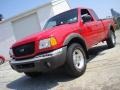 2001 Bright Red Ford Ranger XLT SuperCab 4x4  photo #2