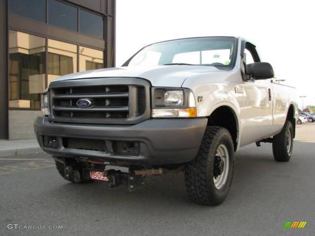 2003 F350 Super Duty XL Regular Cab 4x4 - Silver Metallic / Medium Flint photo #2